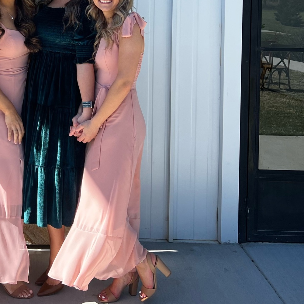 Pink bridesmaid dress